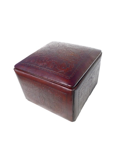 New World Trading Jumbo Ottoman Box, Antique Brown
