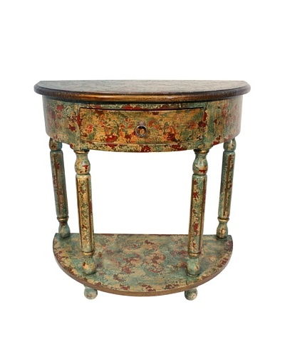 New World Trading Ricardo Console, Green Turquoise