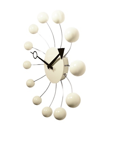 Newgate Orbital Clock, Cream