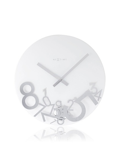 NeXtime Dropped Wall Clock [White/Silver]