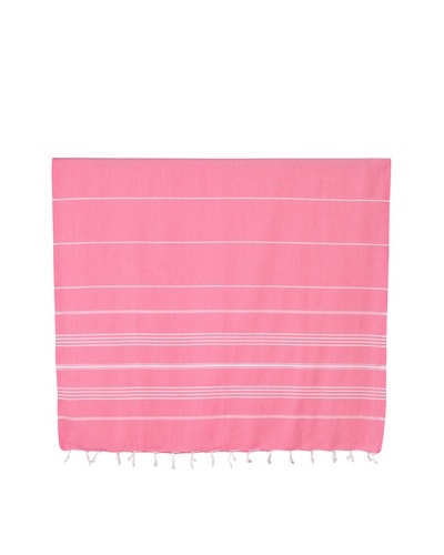 Nine Space Ayrika Collection Stripes Fouta Towel, Coral