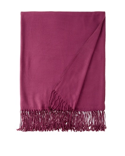 Nine Space Viscose from Bamboo Solid Throw Blanket, Plum, 50 x 70