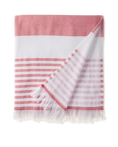 Nine Space Carmel Stripe Beach Towel, Red