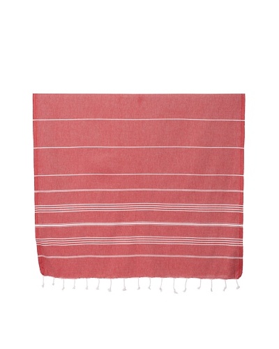 Nine Space Ayrika Collection Stripes Fouta Towel, Red
