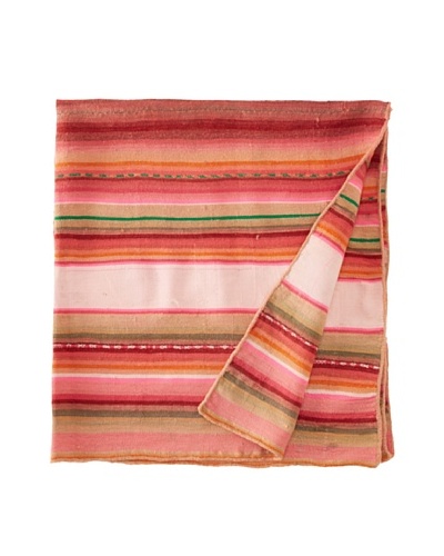 Nomadic Thread Society Peruvian Vintage Throw, Grey/Pink/Red, 43.5 x 36As You See