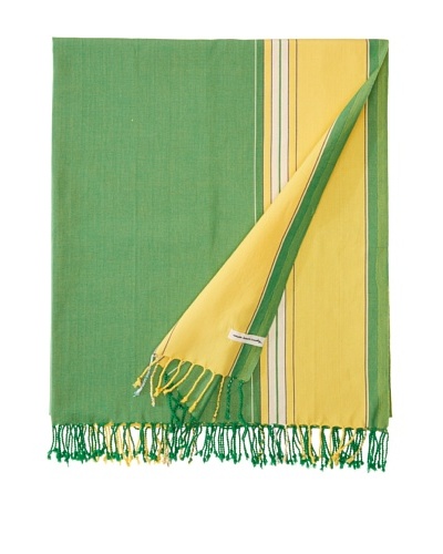 Nomadic Thread Society East African Throw, Parrot Green/Yellow, 90x60As You See