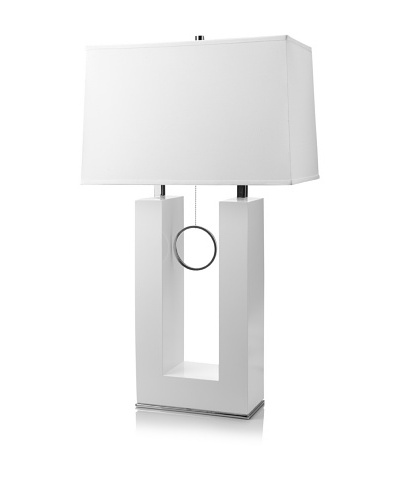 Nova Lighting Earring Table Lamp [White/Chrome]