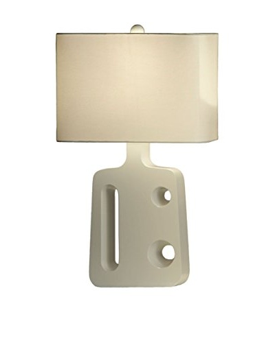 Nova Lighting Boo Standing Table Lamp, Gloss White/Nickel