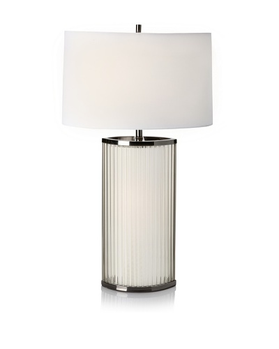 Nova Lighting Luci Table Lamp, White/Silver/Clear