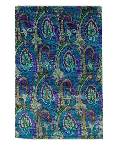 nuLOOM Hand-Knotted Paisley Rug [Light Blue]