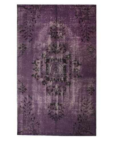 nuLOOM Hand-Knotted Overdyed Style Area Rug, Purple, 5' x 8'