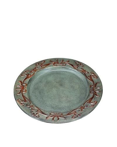 Old Dutch International Art Nouveau 13 Plate Charger Plate, Verdigris/Coppertone