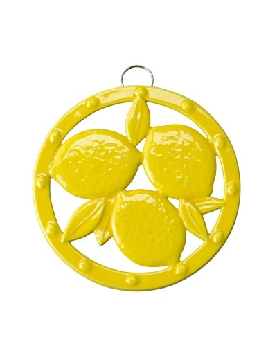 Old Dutch International Two-Tone Round Lemon Trivet, Yellow