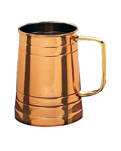 Old Dutch International Solid Copper 1-Pint Tankard with Brass Handle