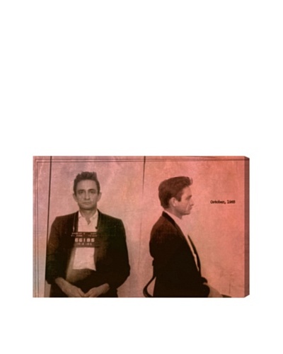 Oliver Gal Johnny Cash Mugshot Giclée Canvas Print