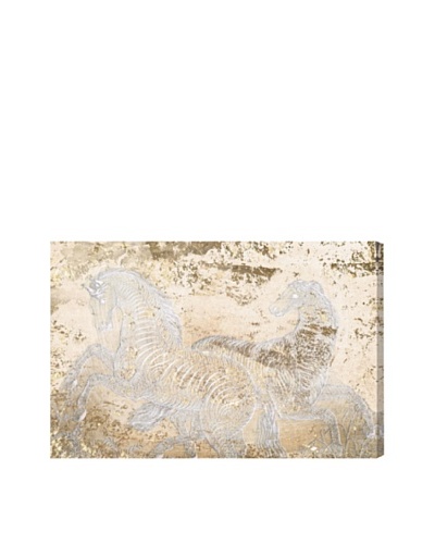 Oliver Gal Gold Equestrian Giclée Canvas Print