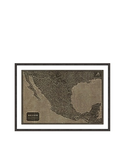 Oliver Gal Mexico 1919 Map Framed Art Print