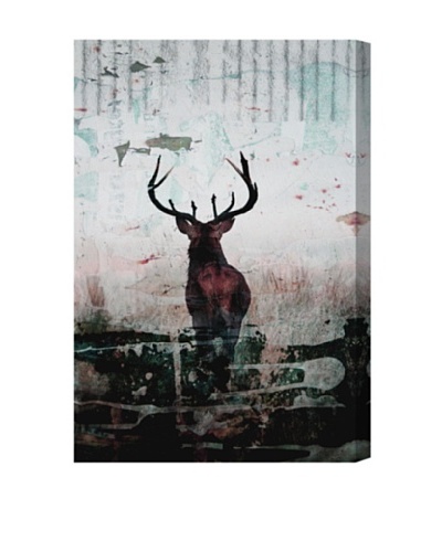 Oliver Gal Red Stag Canvas Art