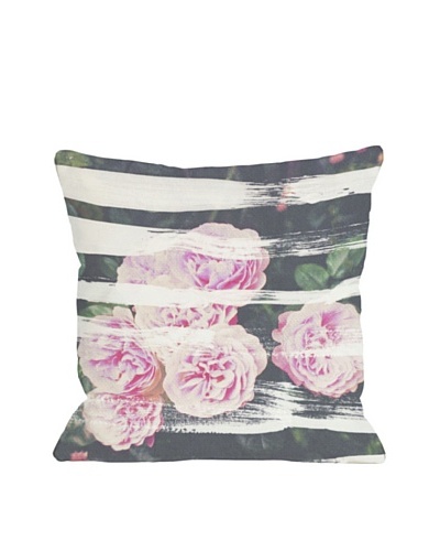 Oliver Gal by One Bella Casa Blooming Strokes Pillow, Pink/Multi