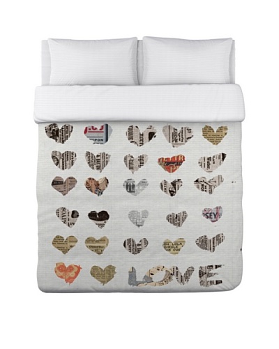 Oliver Gal by One Bella Casa In The Paper Duvet Cover