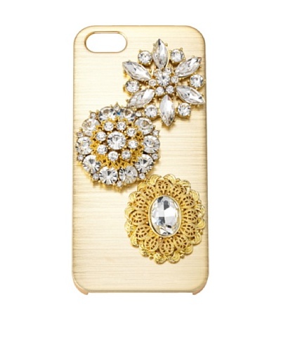 Olivia Riegel Gold Jossie iPhone 5 case Swarovski® Crystal Encrusted Medallion