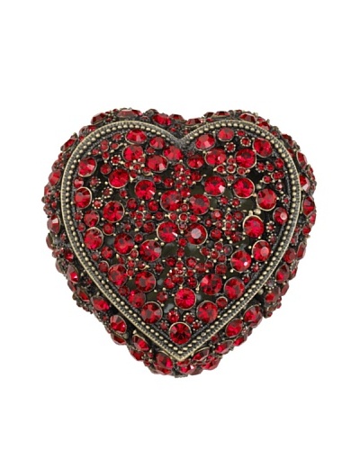 Olivia Riegel Swarovski Encrusted Garnet Heart Box
