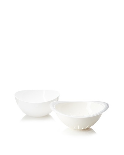 Omada Trendy Bowl and Colander Set [White]