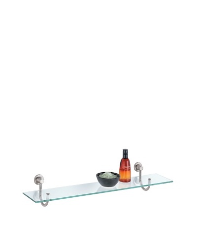 Organize It All Glass Shelf with Satin Nickel Mounts