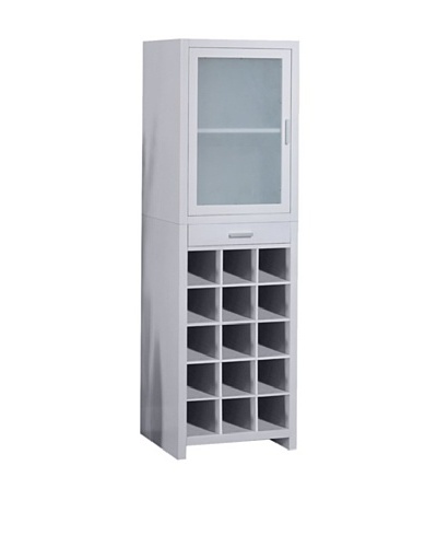 Organize It All 15-Section Wine Cabinet, White