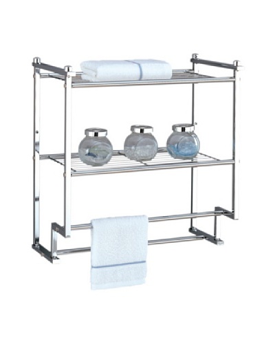 Organize It All Metro 2 Tier Wall Mounting Rack with Towel Bars