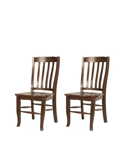 Orient Express Set of 2 Charlotte Dining Chairs, Espresso