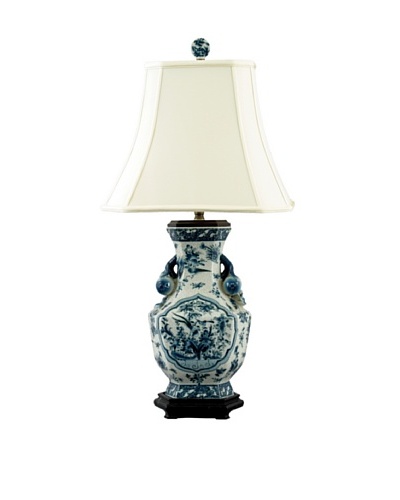 Oriental Danny Bird Hex Vase Table Lamp