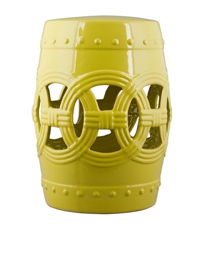 Oriental Danny Circle of Happiness Garden Stool, Yellow