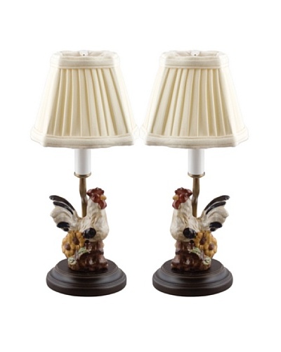 Oriental Danny Set of 2 Rooster Table Lamps