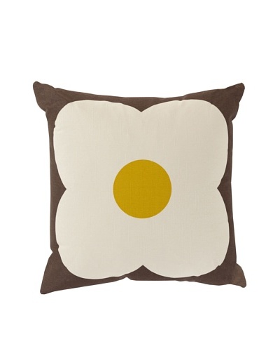 Orla Kiely Chocolate & Sunflower Pillow