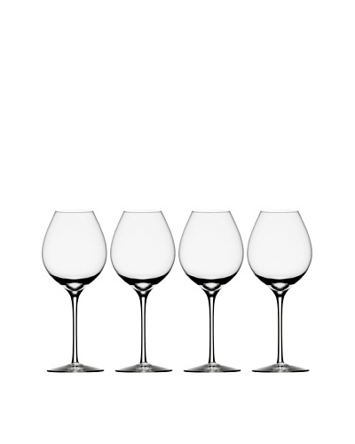 Orrefors Set of 4 Difference Fruit Wine Glasses