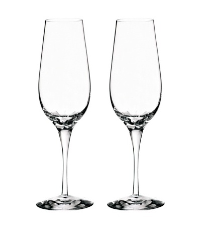 Orrefors Pair of Astra Flutes
