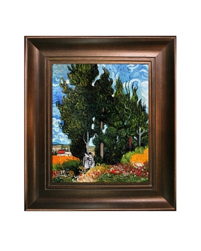 Vincent Van Gogh The Cypresses Framed Oil Painting