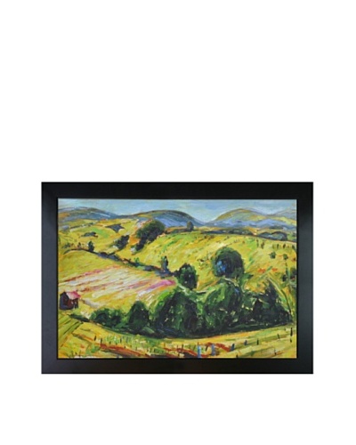 Oil Reproduction of Alfred Maurer's Fauve Landscape with Rolling Hills, 1914