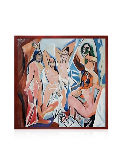 Pablo Picasso Les Demoiselles D'Avignon Framed Oil Painting, 24 x 24