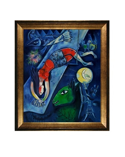 Marc Chagall The Blue Circus Framed Oil Painting, 24 x 20