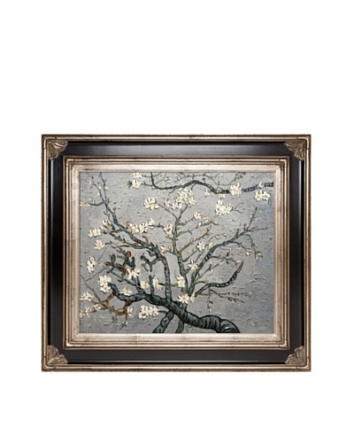 Vincent Van Gogh Branches of An Almond Tree In Blossom Framed Oil Painting, Pearl Grey