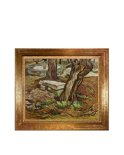 Vincent Van Gogh Stone Bench at St Remy Framed Oil Painting