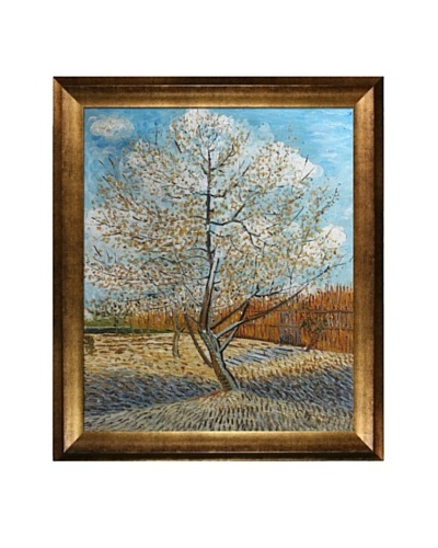 Vincent Van Gogh Pink Peach Tree in Blossom Framed Oil Painting