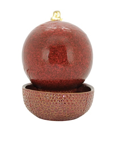 Pacific Décor Sphere Fountain with White LED Light [Ruby]