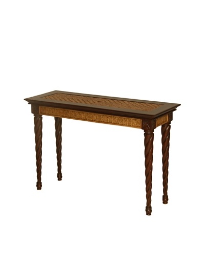 Padma's Plantation Trinidad Console Table, Antiqued Natural