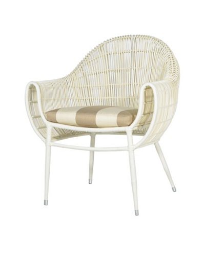 Palecek Piazza Outdoor Chair, Beige/Ivorystripe/Cream