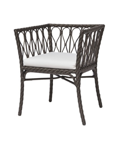 Palecek Sari Outdoor Chair, Ivory/Espresso