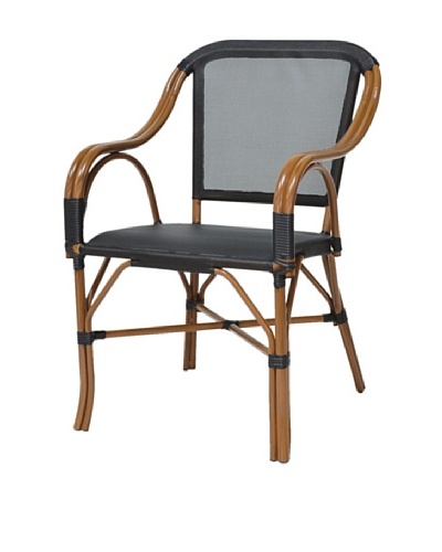 Palecek Indoor/Outdoor Pario Terrace Chair, Black/Natural