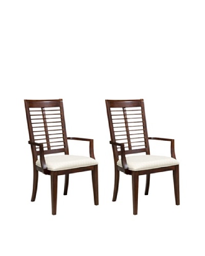 Panama Jack Eco Jack Set of 2 Slat Arm Chairs